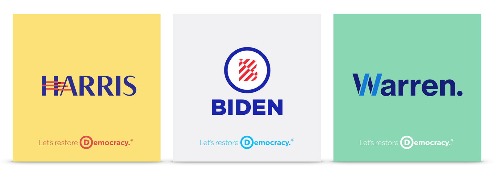Disclaimer: These are fictional candidate logos. Disclaimer: These are fictional candidate logos.
