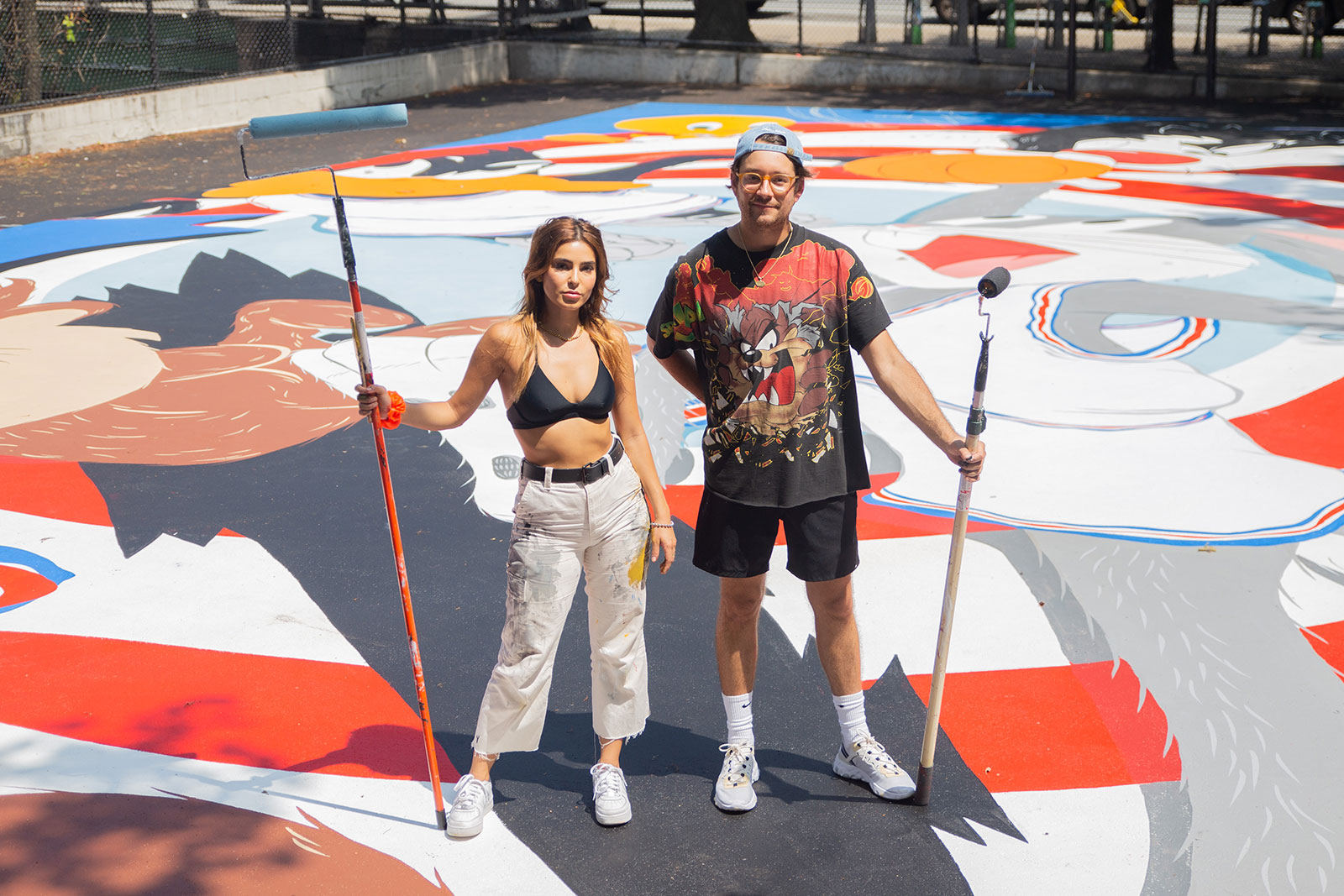 Muralists Dee Rosse and Evan Rossell Muralists Dee Rosse and Evan Rossell