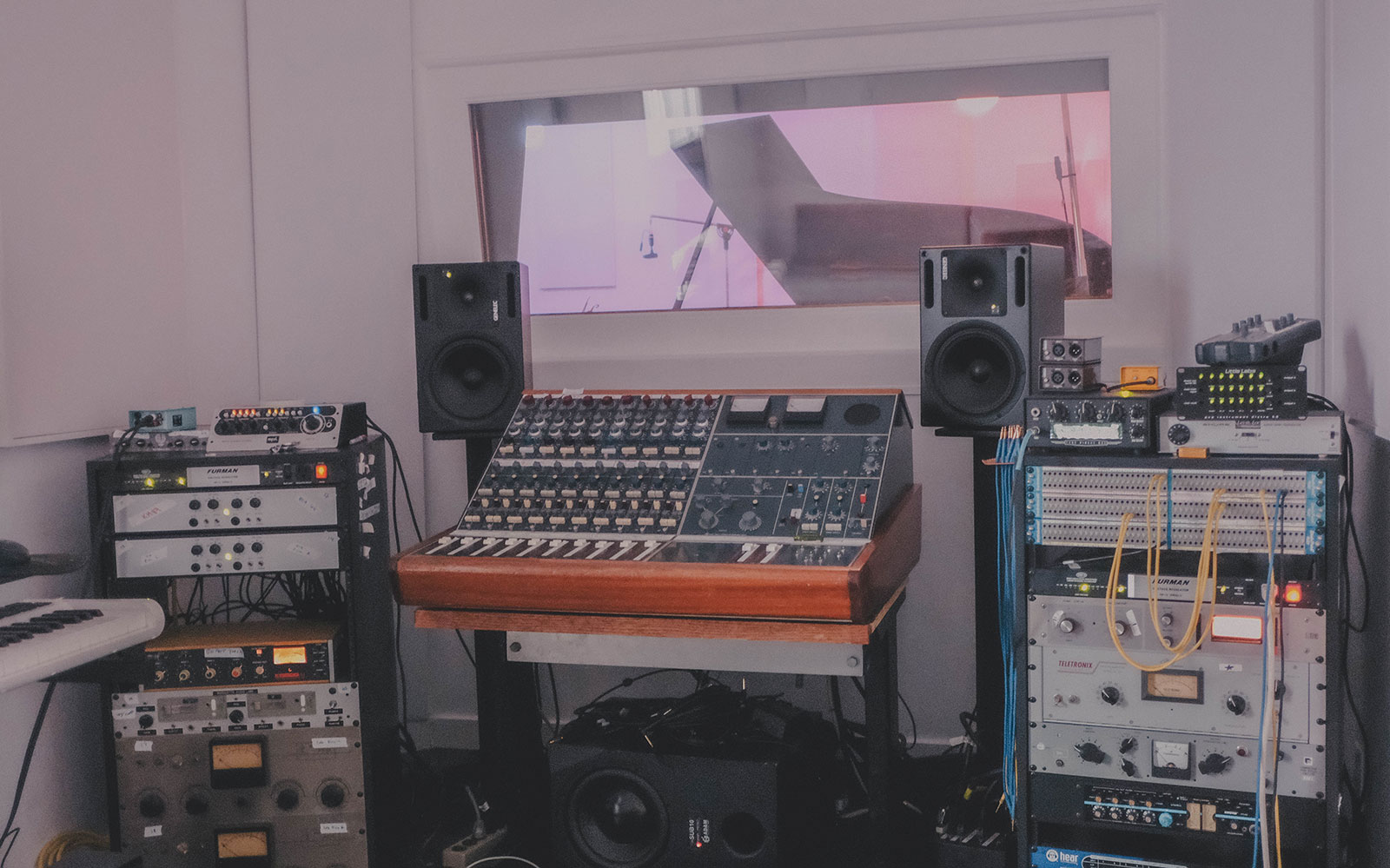 The Studio A control room. The Studio A control room.