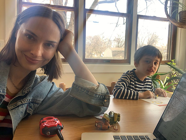 Brianna Delphey and her son Brianna Delphey and her son