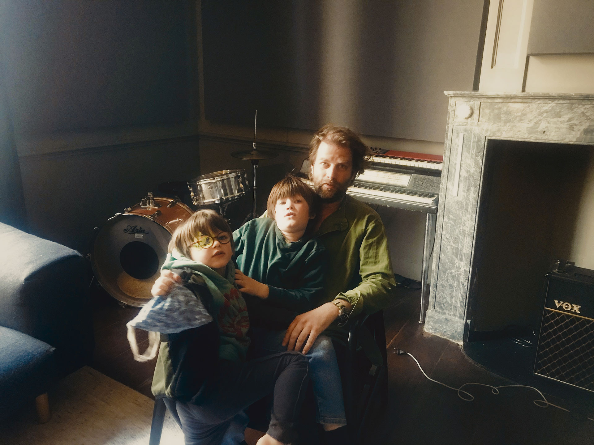 Sebastiaan Roestenburg at home with his sons Sebastiaan Roestenburg at home with his sons