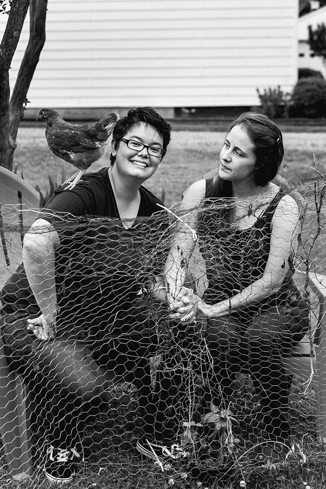 "Part of me hopes that we'll see some positive change … but I'm also fairly pessimistic when it comes to humans," says Crixell Matthews, here with her fiancée, Morgan. Matthews, a photojournalist at <a href="https://vpm.org/">VPM</a>, has been documenting the RVA protests. Photo by <a href="https://www.taniadelcarmen.com/">Tania del Carmen Fernández.</a> Crixell