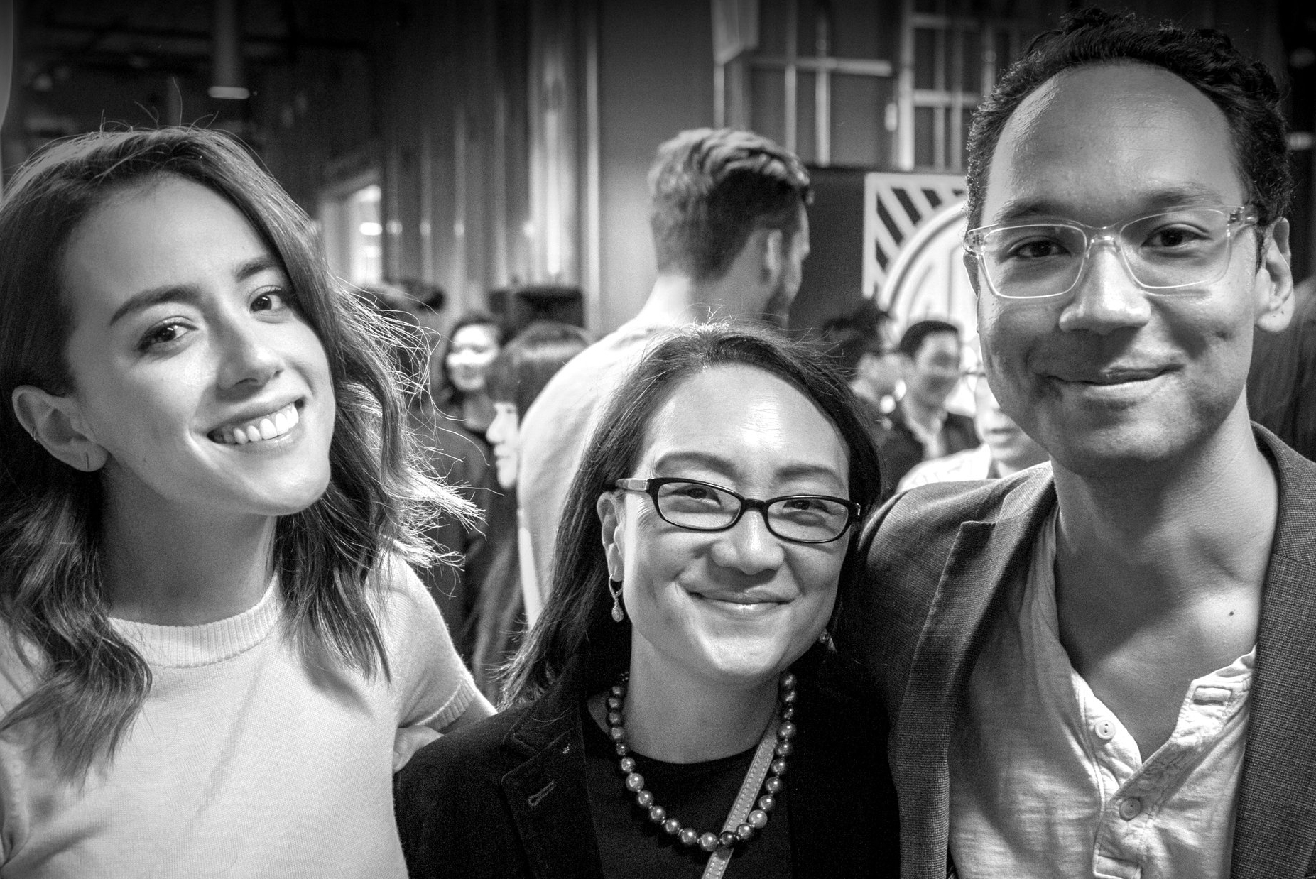 Chloe Bennet (l.) and Brad Jenkins (r.) with fellow RUN co-founder Cate Park Chloe Bennet (l.) and Brad Jenkins (r.) with fellow RUN co-founder Cate Park